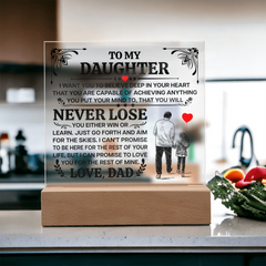 To My Daughter Promise – Acrylic Square